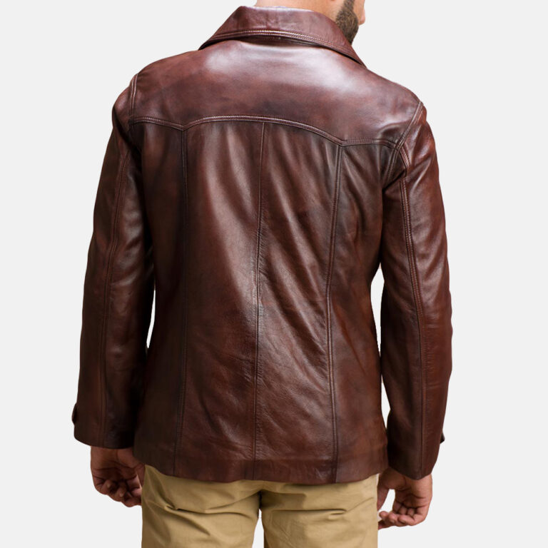 Mens Vincent Alley Brown Leather Jacket 4-1491385494372